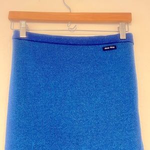 Miu Miu sparkly maxi skirt w/ side slit.